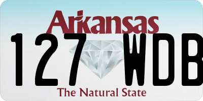 AR license plate 127WDB