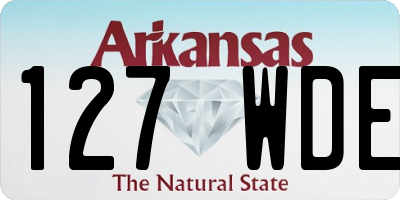AR license plate 127WDE