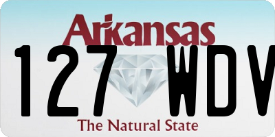 AR license plate 127WDV