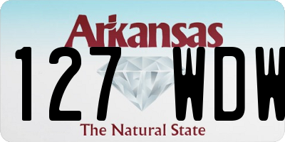 AR license plate 127WDW