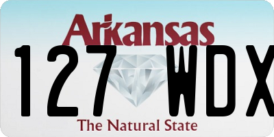 AR license plate 127WDX
