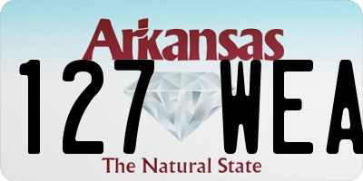 AR license plate 127WEA