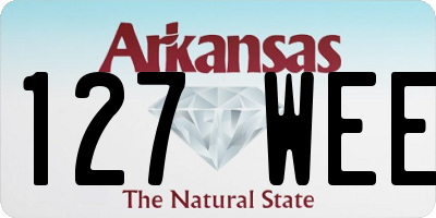 AR license plate 127WEE