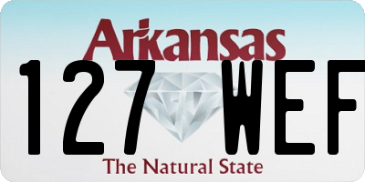 AR license plate 127WEF