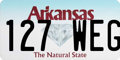 AR license plate 127WEG