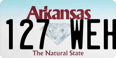 AR license plate 127WEH