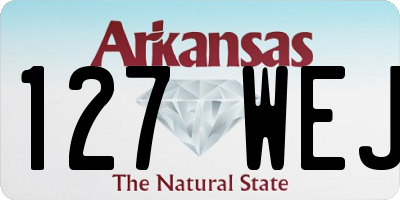 AR license plate 127WEJ
