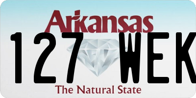 AR license plate 127WEK