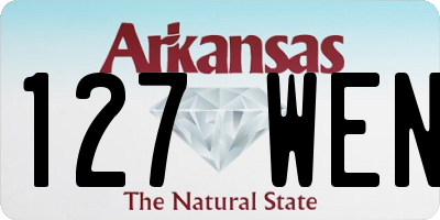 AR license plate 127WEN