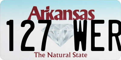 AR license plate 127WER