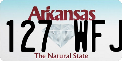 AR license plate 127WFJ