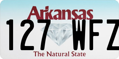 AR license plate 127WFZ