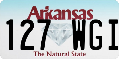 AR license plate 127WGI