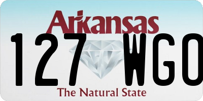 AR license plate 127WGO
