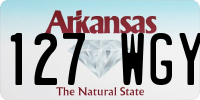 AR license plate 127WGY