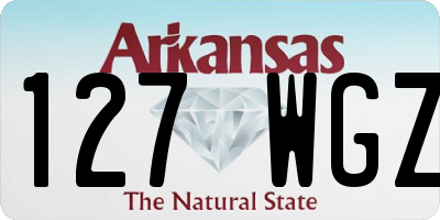 AR license plate 127WGZ