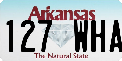 AR license plate 127WHA