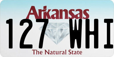 AR license plate 127WHI