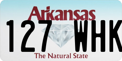 AR license plate 127WHK