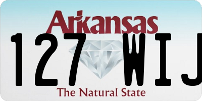 AR license plate 127WIJ