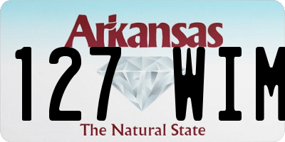 AR license plate 127WIM