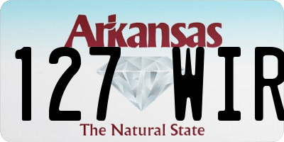 AR license plate 127WIR