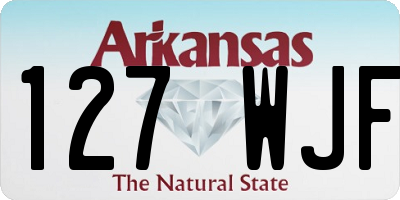 AR license plate 127WJF