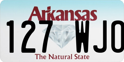 AR license plate 127WJO
