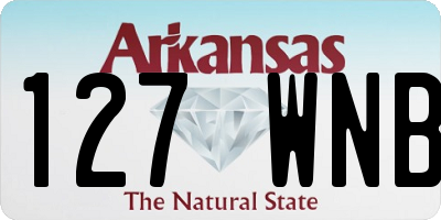 AR license plate 127WNB