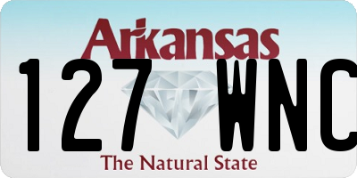 AR license plate 127WNC