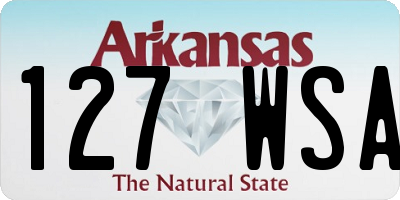 AR license plate 127WSA