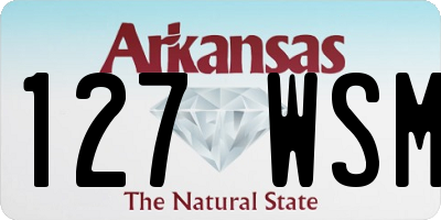 AR license plate 127WSM
