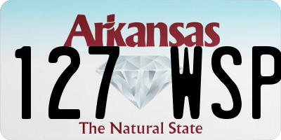 AR license plate 127WSP
