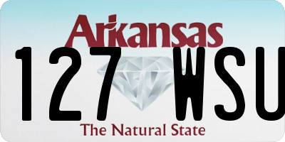 AR license plate 127WSU