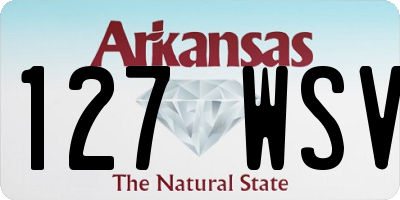 AR license plate 127WSV