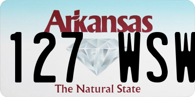 AR license plate 127WSW