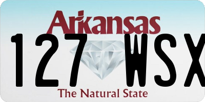 AR license plate 127WSX