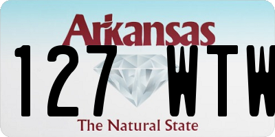 AR license plate 127WTW