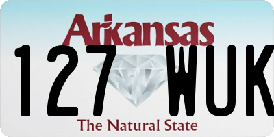 AR license plate 127WUK