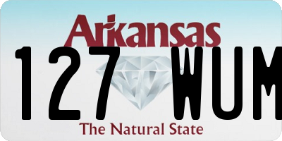 AR license plate 127WUM