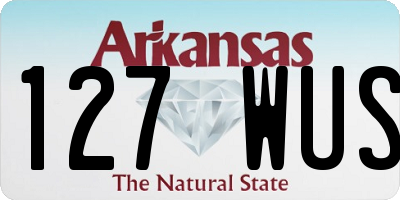 AR license plate 127WUS