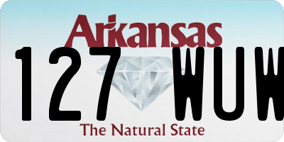 AR license plate 127WUW