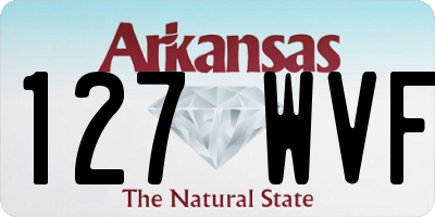 AR license plate 127WVF
