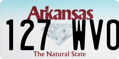 AR license plate 127WVO