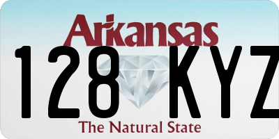 AR license plate 128KYZ