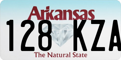 AR license plate 128KZA