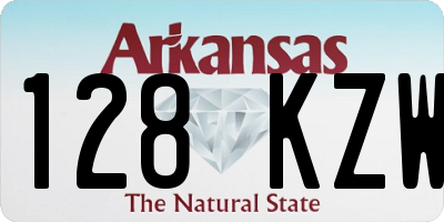 AR license plate 128KZW