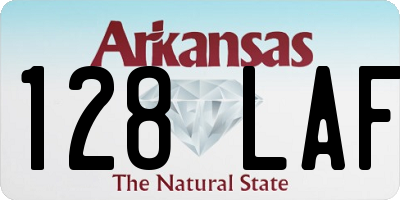 AR license plate 128LAF