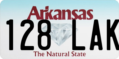 AR license plate 128LAK