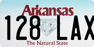 AR license plate 128LAX